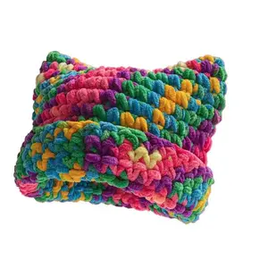BIGWIG Cute Cat Ear Knit Hat, Winter Punk Gothic Y2K Style Wool Hat, Warm and Ear-Protecting, Casual and Versatile, Wool Knit Street Style, Cute Cat Ear Chunky Knit Gradient Wool Hat