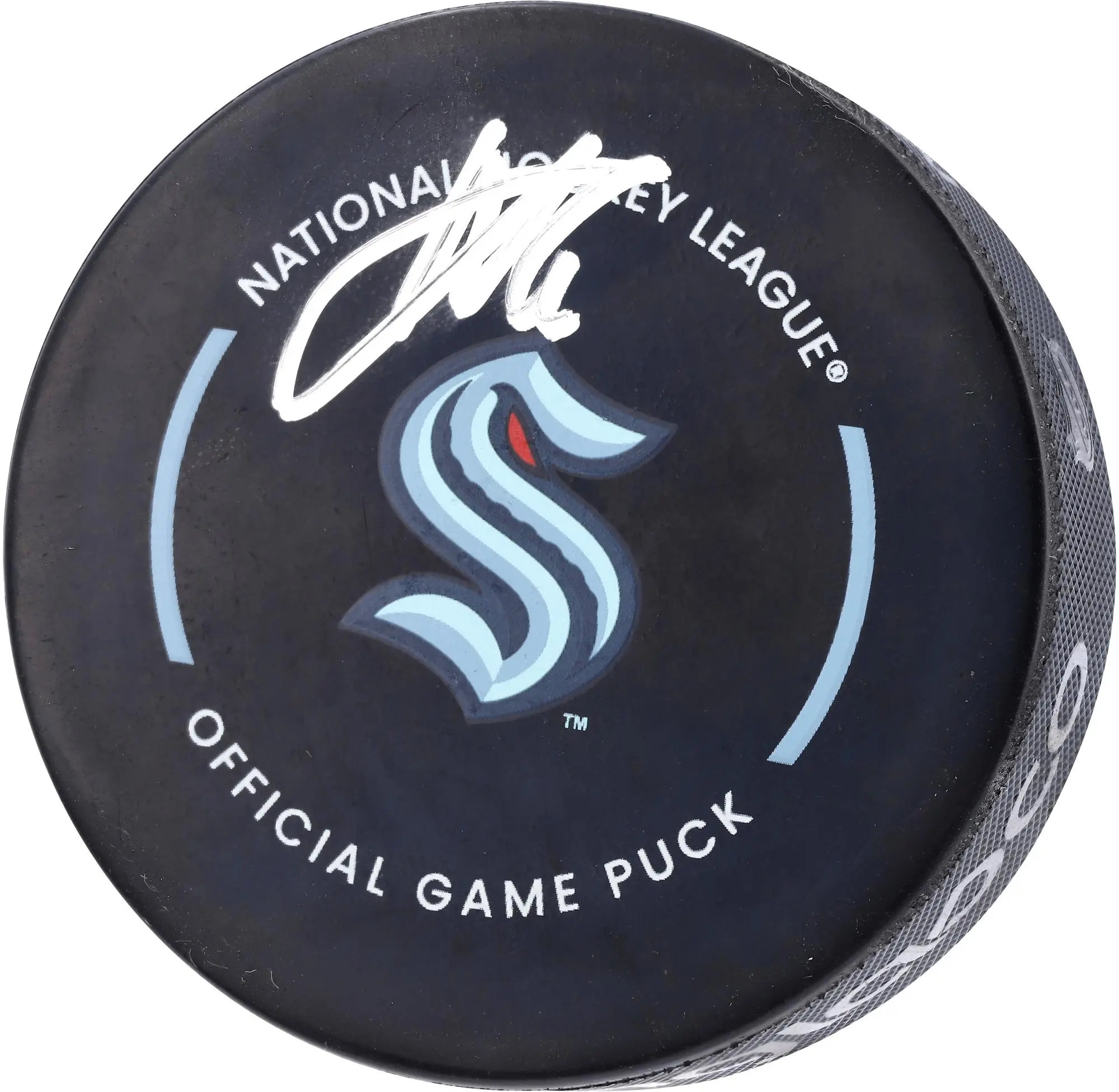 Adam Larsson Seattle Kraken Autographed Official Game Puck - Fanatics Authentic Certified