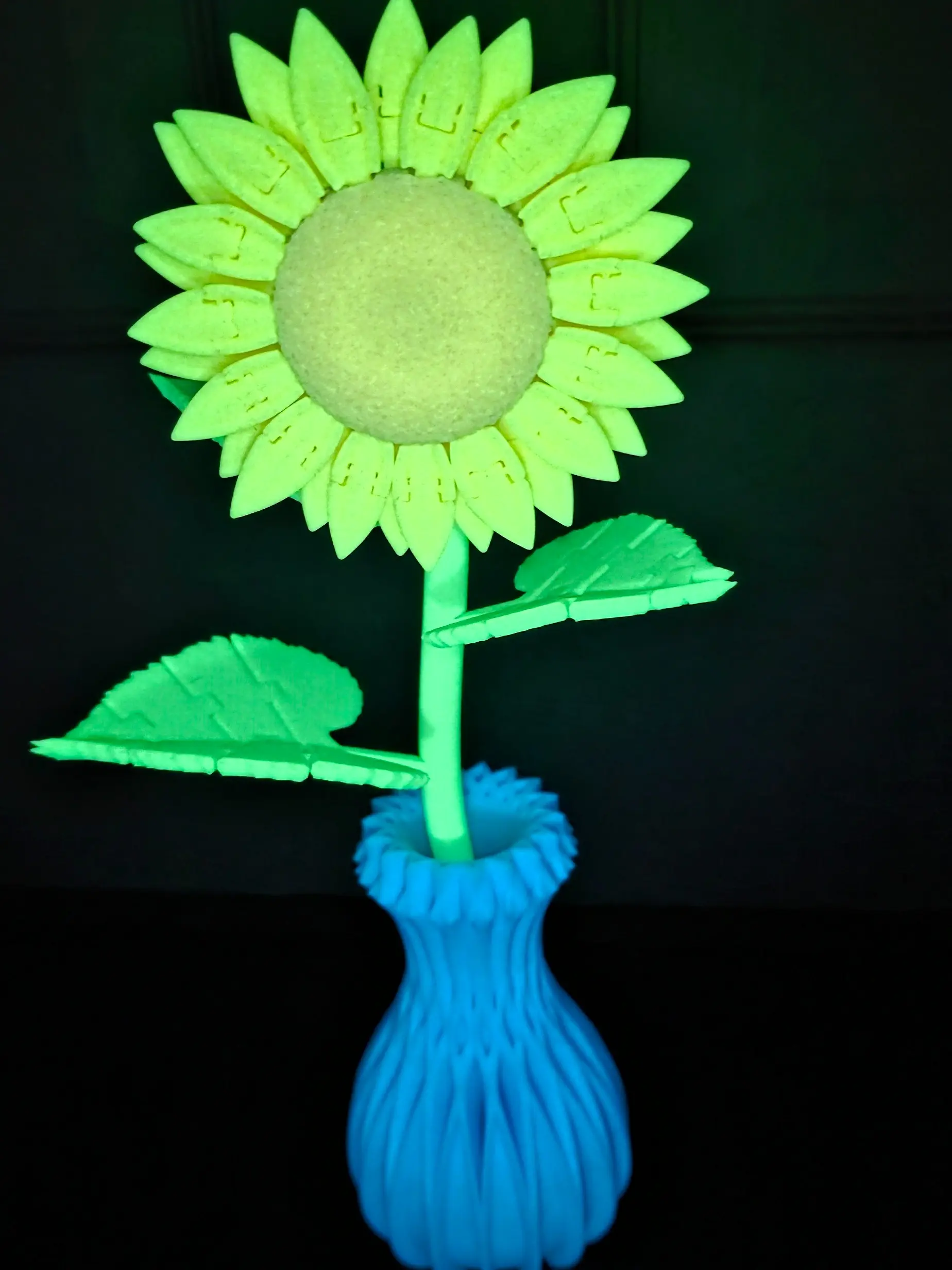 Flexi Glow-In-The-Dark Sunflower 3d Printed Plant
