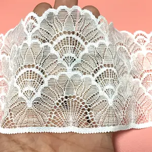 Soft Fan Lace Trim &, 2 Yards Very Soft Lace Edging, Ideal for Clothing Accessories, Fashionable and Versatile