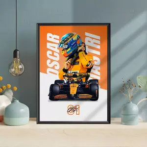Oscar Piastri, McLaren, Formula 1, F1 Merch, Poster, Print, Wall Art