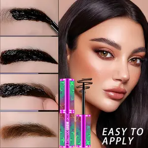Qiciy Four-Color Semi-Permanent Eyebrow Gel, Waterproof Sweatproof, Natural Wild Foggy Brows, Easy Application, Long-Lasting Brow Gel