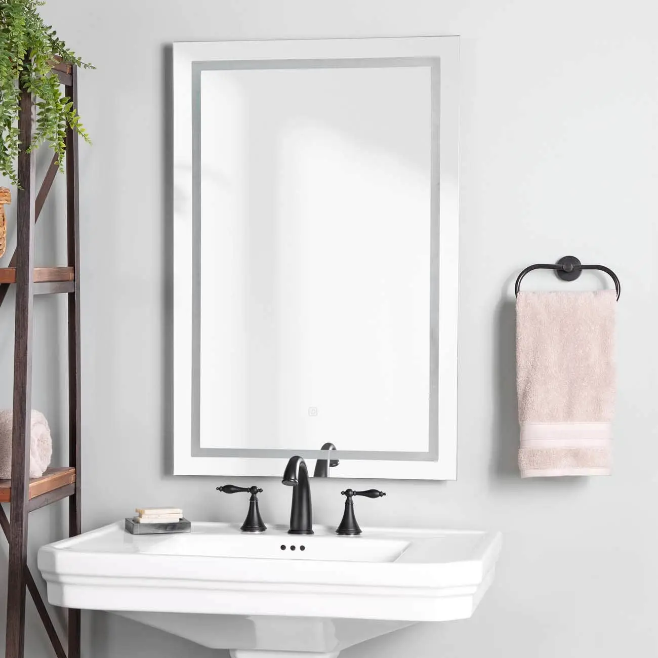 Brighton 36"x48" Illuminated Bathroom Mirror - LED Dimmable, Anti-Fog, Lighted Bathroom Fixture for Home Improvement, Illuminated Mirror, Led Dimmable Mirror