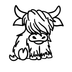 Highland Cow Decal - Personalize Your Surfaces with a Touch of Personalization