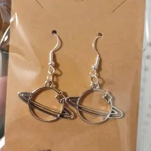 Silver Planet Earrings Hypoallergenic Dangle Earrings with Planet Design for Sensitive Ears