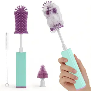 Electric baby bottle cleaner, electric baby bottle brush set, includes bottle cleaning device, nipple brush, straw cleaner, and rechargeable version tiktokshopspringglowup