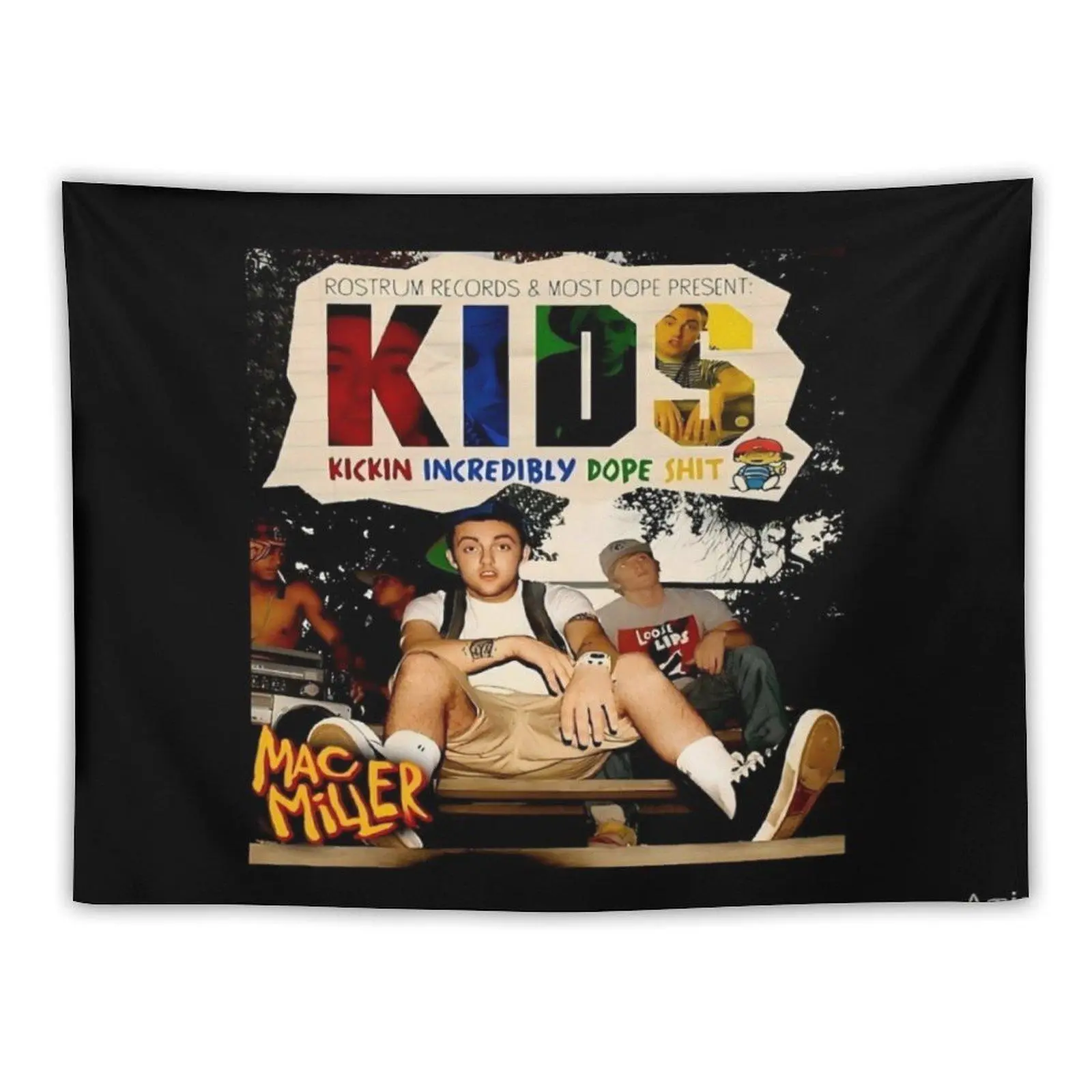 Mac Miller K I D S Tapestries Tapestry — Ideal Decor for College Dorms, Bedrooms, Man Caves, and Garages; Artistic Home Textile Wall Hanging Gift — 60" x 40"