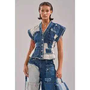 TOO MUCH GOING ON DENIM BUTTON DOWN