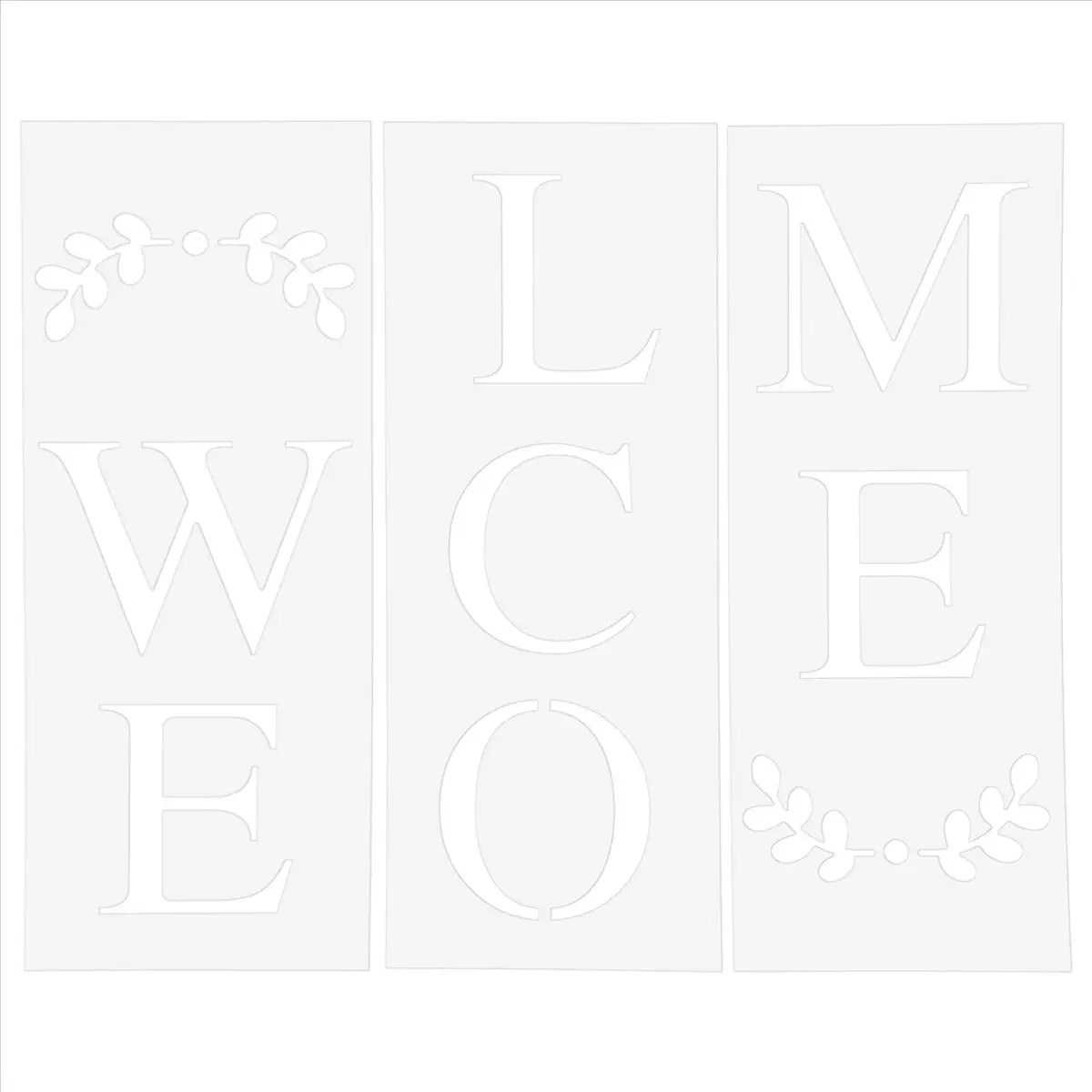 Reusable Large Letter Welcome Sign Stencil Set - Eco-Friendly Translucent Home Decorations Stencil for Friends' DIY Projects, Wooden Painting, Fabric Decoration, Holiday Porch Artwork
