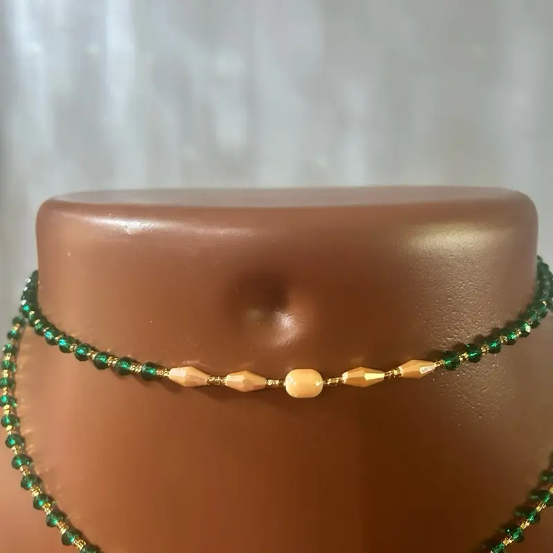 Auntie Ama’s Love's Emerald Kiss Crystal Waist Beads