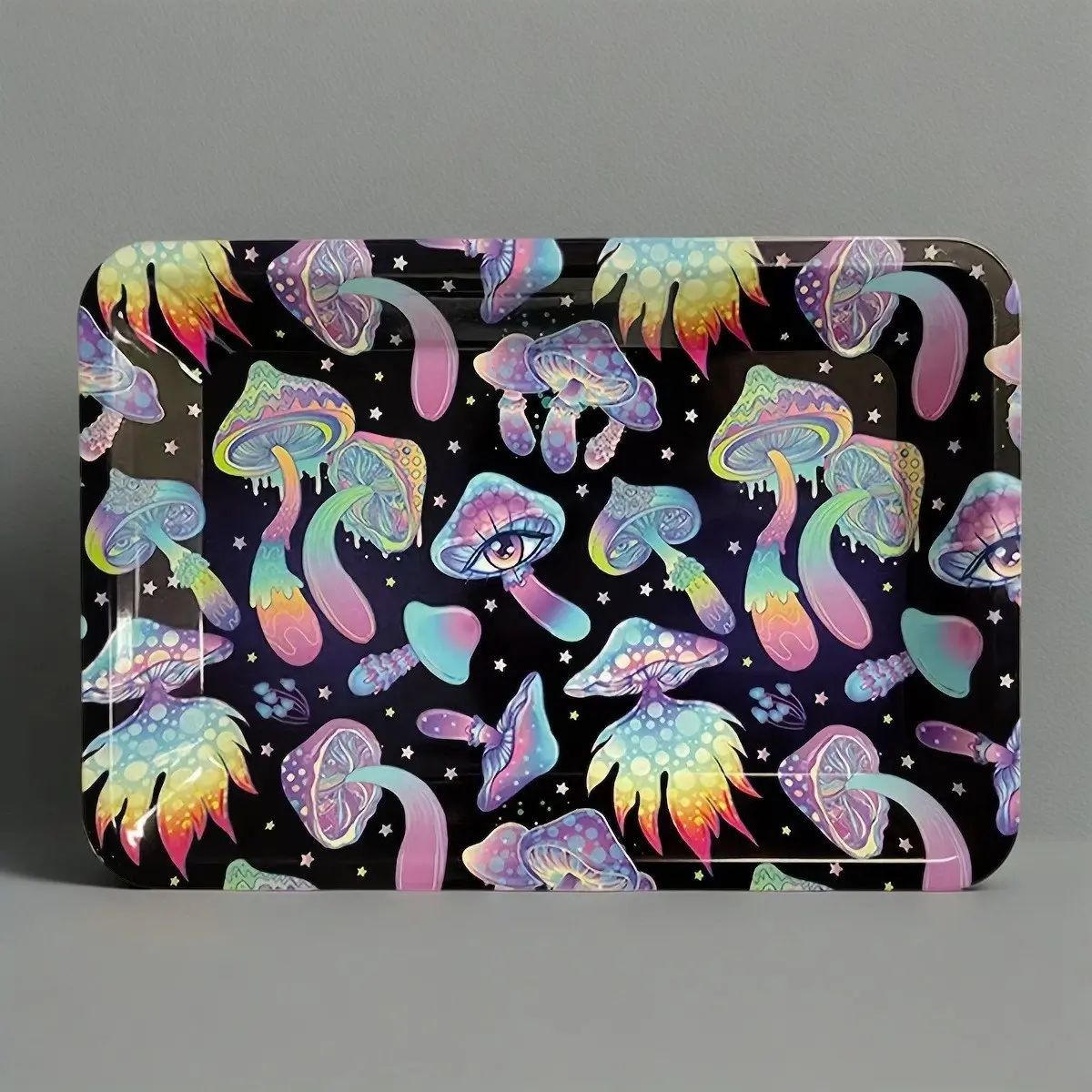 7.1 inches * 4.7 inches square tray, furniture decoration collection tray, mushroom pattern