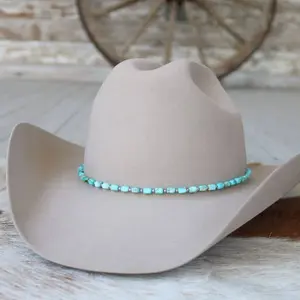 Chunky Turquoise Stone Hat Band - West