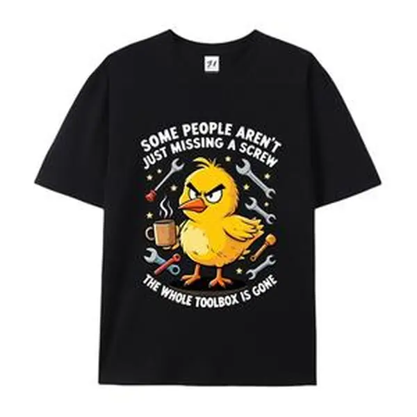 Mad Chick Wrench Tool Cartoon Graphic Oversized Cotton T-Shirt Fashion Comfort Cute Outfit Valentine Best Holiday Gift For Him Her Lovers Friends Family Funny Crazy Personality Casual Skate Short Sleeve Tee