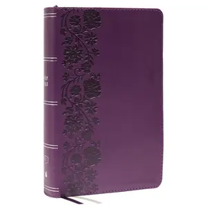 KJV Large Print Single-Column Bible, Personal Size with End-of-Verse Cross References, Purple Leathersoft, Red Letter, Comfort Print: King James Version: Holy Bible, King James Version by Thomas Nelson [Leathersoft Book]