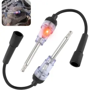 Spark Plug Tester with  Lights,Spark Tester Small Engine for Check  System,Universal  Coil Tester Tool  Accessories for ,,Lawn Mower (2PCS)