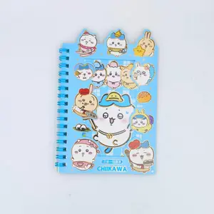 Chikawa Coil Notebook Three in One Cartoon Hand Drawn Cover Student Stationery Cute and Beautiful Children  Gift