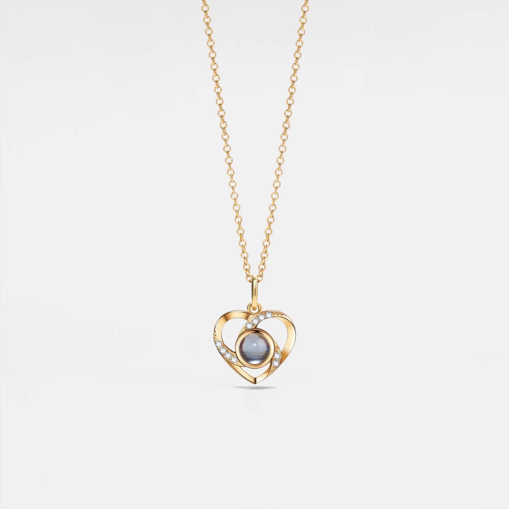 Heart Custom Photo Projection Necklace