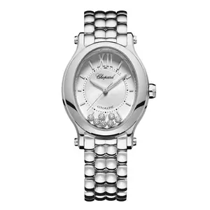 Chopard Happy Sport Oval 278602-3002 Automatic Stainless Steel Silver Dial 7 Floating Diamonds Stainless Steel Bracelet Ladies Watch WHT030909