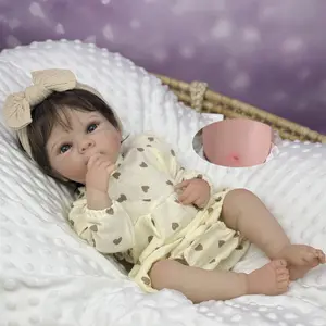 GUESSBELLY 19 Inch 48 CM Full Vinyl Body Reborn Baby Girl Doll Toy For Child Handmade Fashion Birthday Gift Unique Toy Collectibles