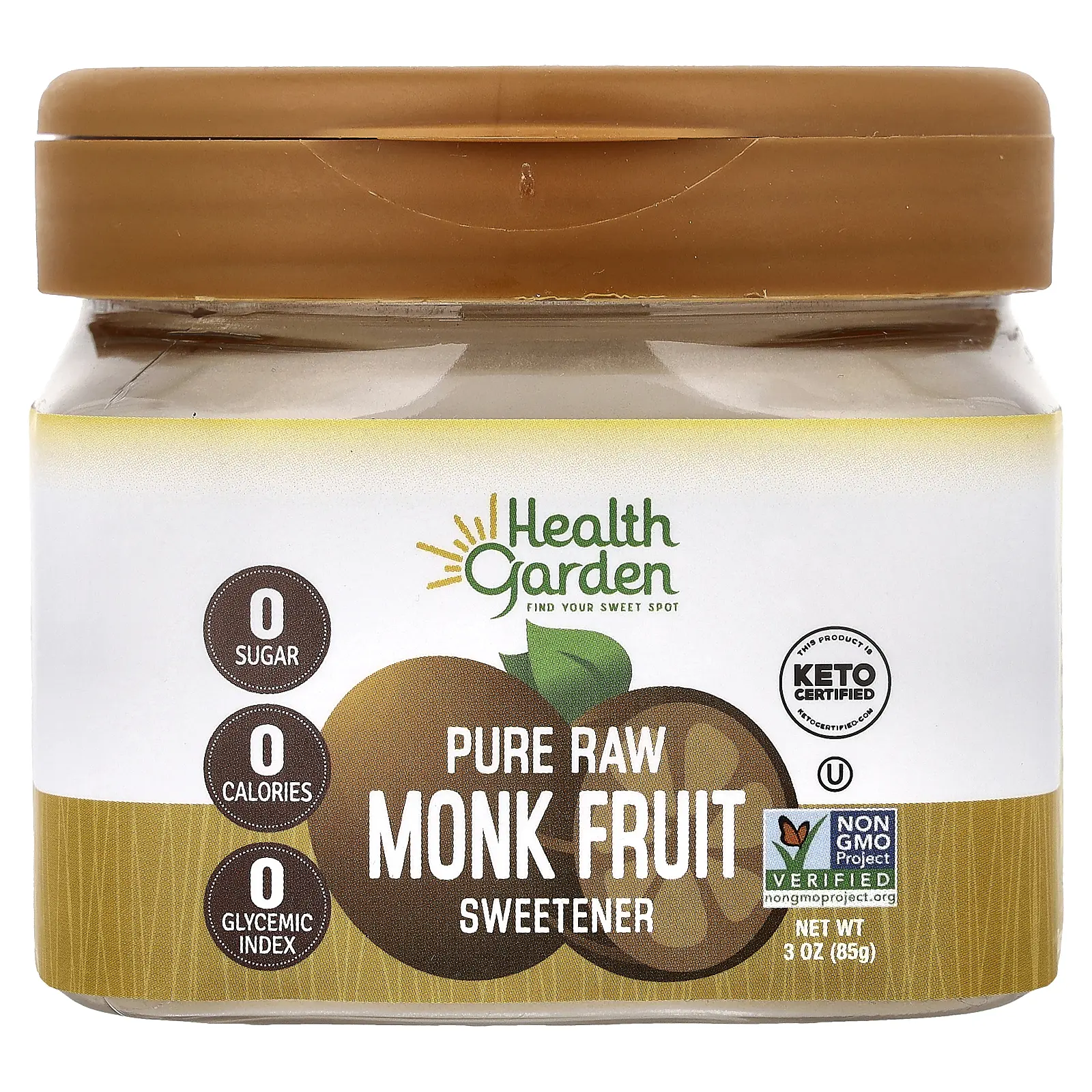Health Garden Pure Raw Monk Fruit Sweetener, 3 oz (85 g) Health Garden Pure Raw Monk Fruit Sweetener, 3 oz (85 g)