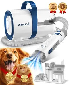 oneisall Dog Grooming Kit & Vacuum Suction 99% Pet Hair, 1.5L Dust Cup Dog Brush Vacuum with 7 Pet Grooming Tools for Shedding Dogs Cats and Other Animals petgeekdispenser