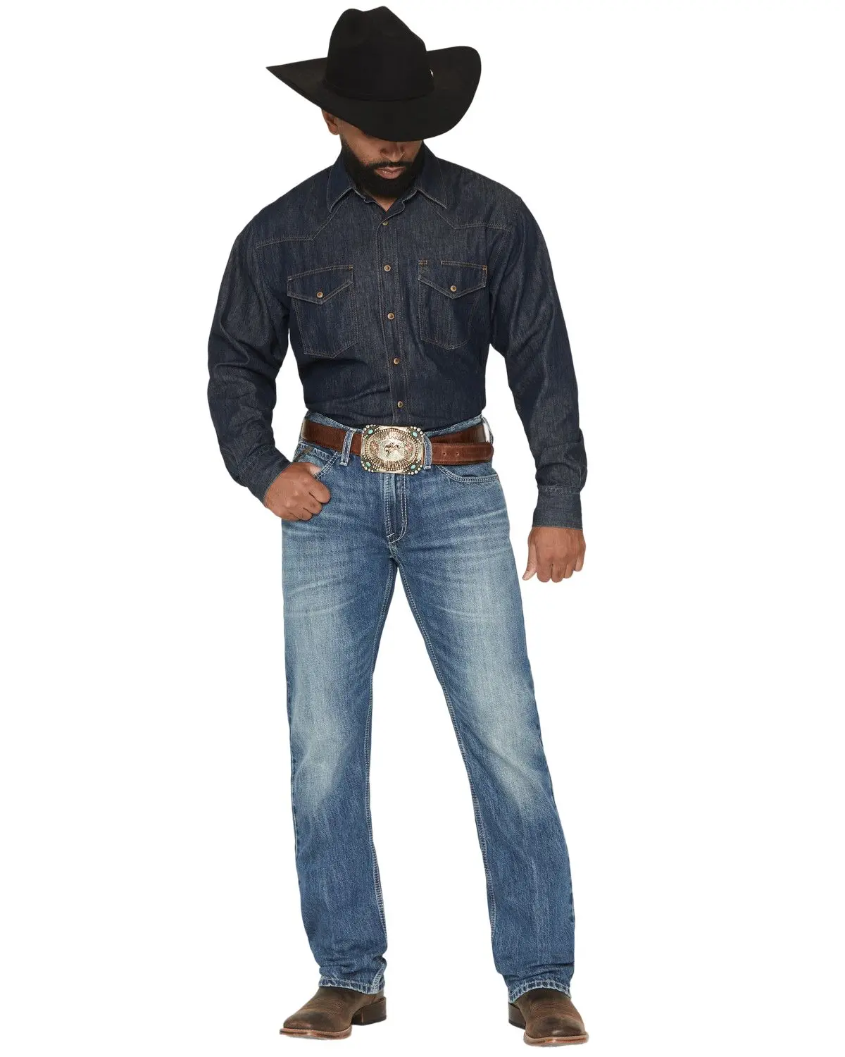 Ariat Men's Men'S M4 Kaden Butler Medium Wash Relaxed Straight Denim Jeans - 10072949