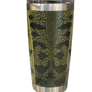Largemouth Bass Fishing Tumbler 20oz-40oz, Full Wrap Stainless Steel Vacuum Insulated Travel Mug, Angler Gift