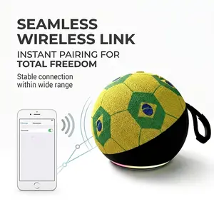 2026 New Fifth-Generation Spherical Smartphone Speaker - RGB LED Lighting, Wireless Desktop Subwoofer, Portable Lanyard, 2 Color Options, High-Quality Audio