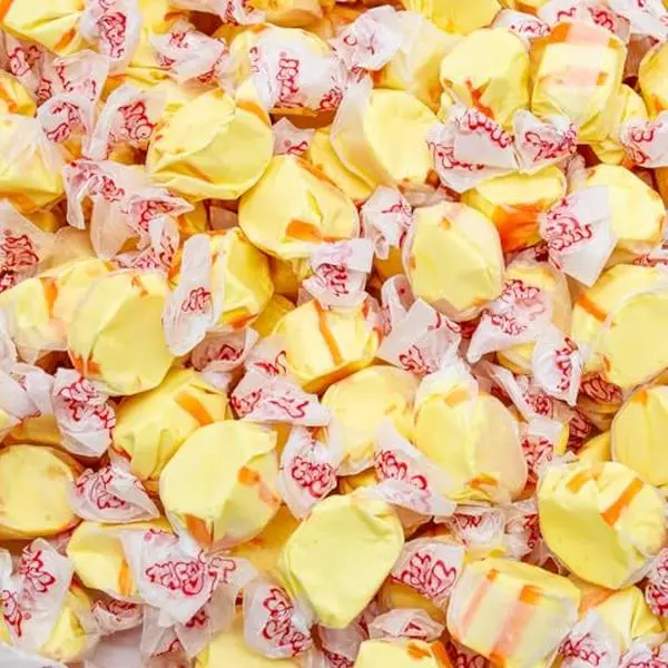 Salt Water Taffy Banana Flavor 1 lb – Bulk Candy, Individually Wrapped, Old Fashioned, Gluten and Nut Free
