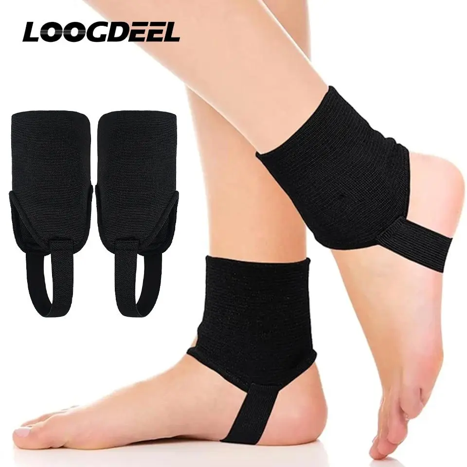 Loogdeel 1Pair Ankle Guard Protectors Pad Adult Soccer Football Volleyballs Double Side Children Sports EVA Ankle Foot Support