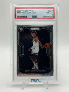 2020-21 Panini Prizm Anthony Edwards Rookie PSA 8 #258