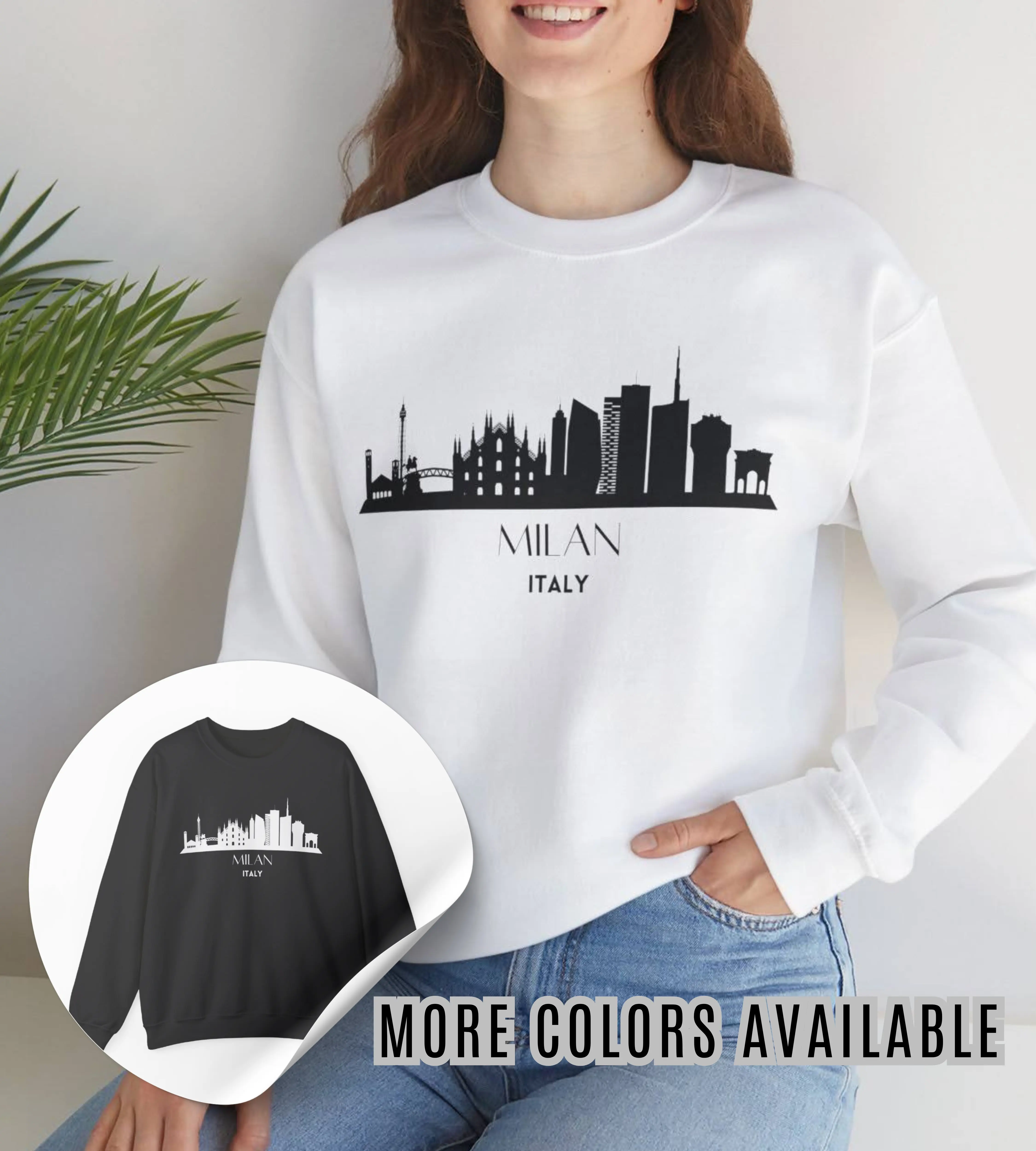 Milan Sweatshirt - Milano - Duomo - Italy - Eurotrip - Europe - Unisex - sweater - Women - Matching couples - City Skyline - Gift - Tourist
