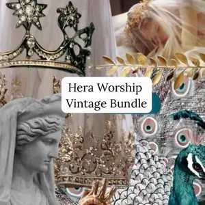 Hera Worship Vintage Bundle, Vintage Witchcraft Tools, Hellenic Witch Devotee Bundle, Hera Devotee Worship Kit, Hellenic Witch Kit