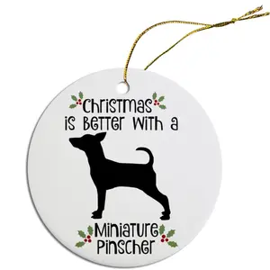 Christmas is Better with a Miniature Pinscher Christmas Tree Ornament