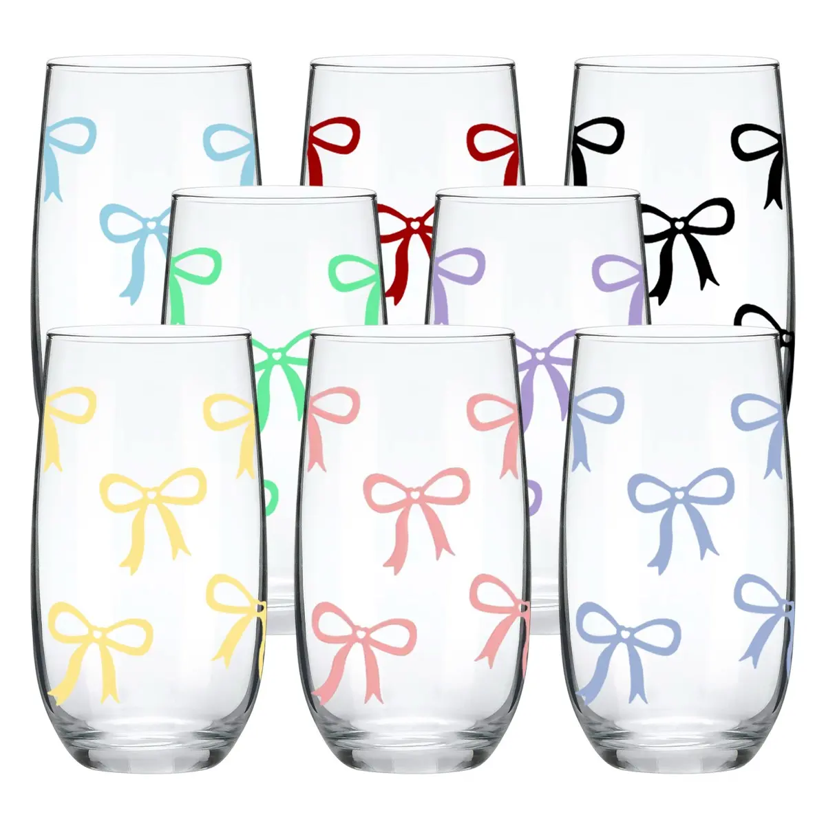 17 oz Bow Pattern Highball Glasses, 4/8/12 Pack Tall Glass Sets, Crystal Glass  Drinking Glasses. Water Glasses, Mojito Glass Cups, Tom Collins Bar  Glassware, Mixed Drink Cocktail Glass Set - TikTok Shop