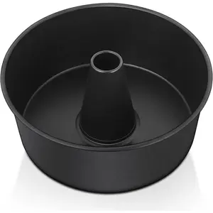 Angel Food Cake Pan, 10-Inch Non-stick Tube Pan for Baking Pound Chiffon Cake, One-piece Design, Easy Release & Clean