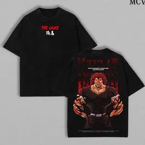 Yujiro Hanma – Baki Anime T-Shirt The Ogre Oversized Washed Graphic Tee Heavy Cotton Streetwear for Anime Fans & Gym Lovers BWB XIE