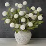 10pcs Light Taupe Faux Silk Mum Set - 50 Flower Heads Bulk Small Mini Chrysanthemums with Stems, Home Goods Decorations Artificial Flowers for Desk, DIY Bouquet House Decor