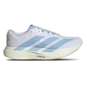 Adidas Men's White/Blue Adizero Evo SL Sneakers, JQ4527
