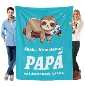 Funny Spanish Dad Gift Blanket | 50"x60"/60"x80" Flannel Nap Throw