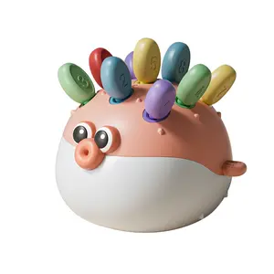 Montessori Dolphin Toy for Kids, Learning Counting & Fine Motor Skills, Shape Stacking Blocks, Gift for Boys & Girls, Ages 6-12 Months, Learning Materials