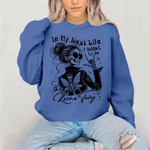 Karma Fairy Crewneck Sweatshirt Gildan Everyday Style Super Soft Unisex Fit Streetwear Graphic Top warm Womenswear Casual long sleeve