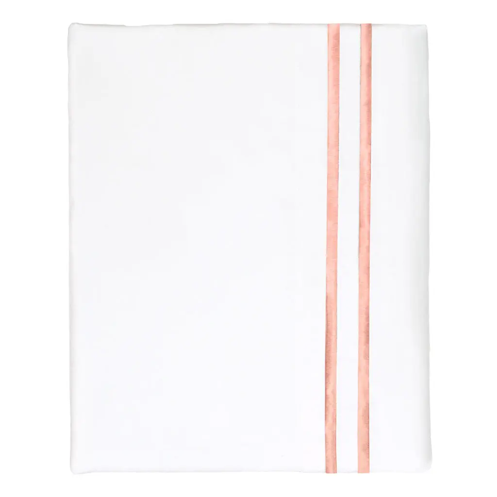 Coral Lines Embroidered Pillowcase Pair