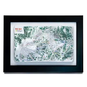 Big Sky Ski Resort 3D Raised Relief Map