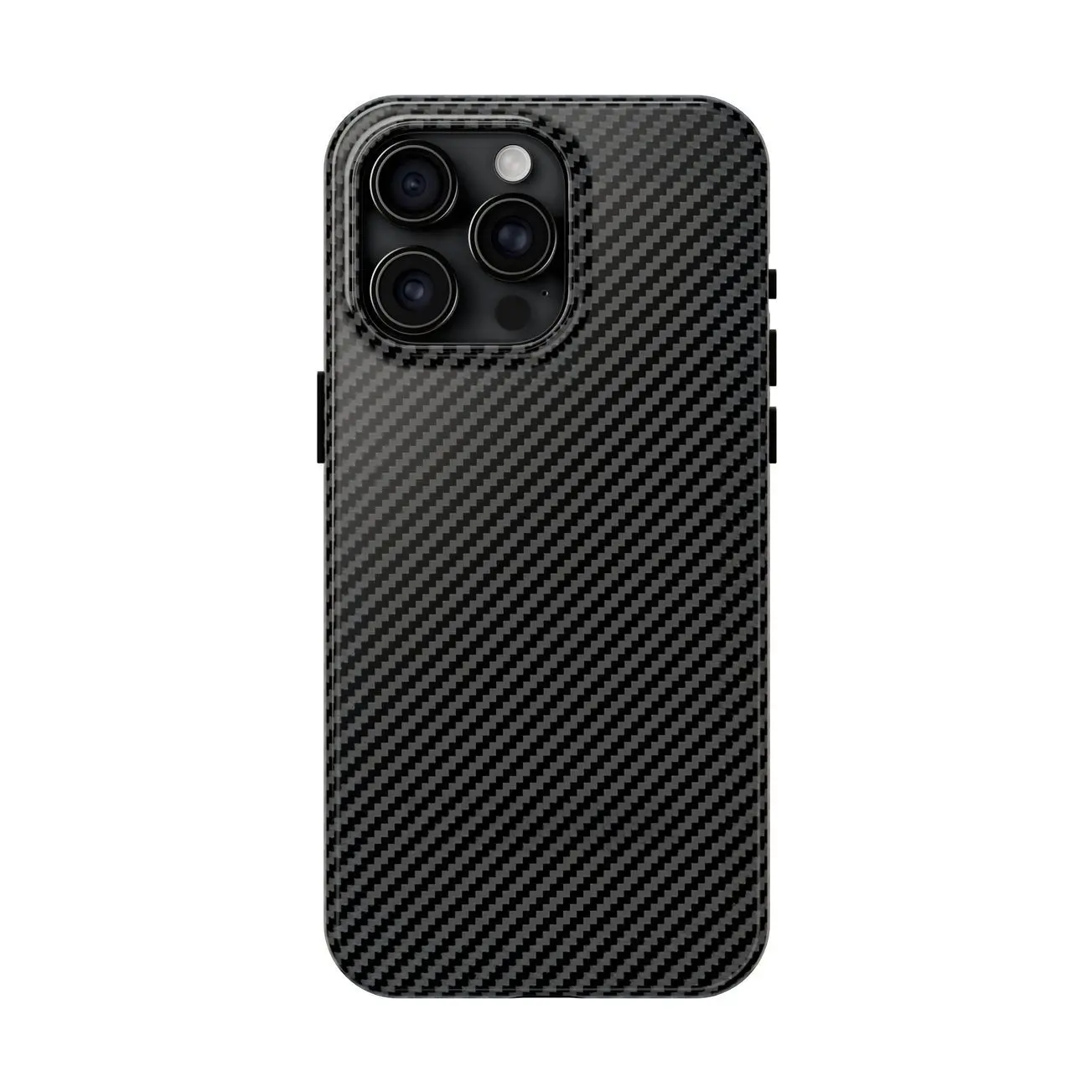 Carbon fiber texture mirror mobile phone case for iPhone 17/16/15/14/13 pro/promax glass case N