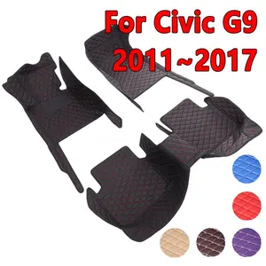 LHD PU leather car floor mats for Civic G9 2011~2017，durable and easy to clean Removable specialized leather floor mats Provide anti-stain protection for car interiors suitable for use all year round They are not available for sale in the UK