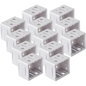 12 Pack 1 inch Blind Brackets Vertical Blind Bracket Box Mounting Bracket Window Blinds Headrail Brackets White