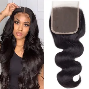 [Riverwood] 5x5 4x4 13x4 Lace Closure&Frontal 100% Human Hair Body Wave Straight 150% Natural Black 10-20inch Budget Friendly