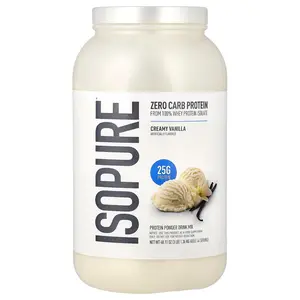 Isopure Zero Carb Protein Powder, Creamy Vanilla, 3 lb (1.36 kg)
