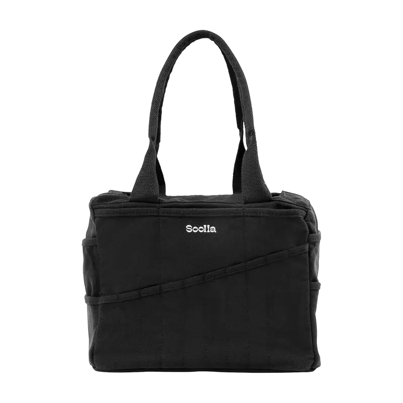 Soolla® Studio Bag, Blackout – 30-Pocket Canvas Organizer for Pottery, Art, Knitting & Crochet